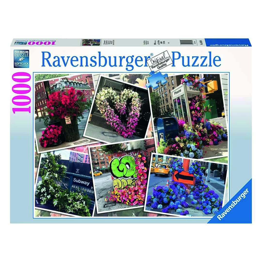 Rompecabezas 1000 piezas Flores de NewYork City - Ravensburger (16819) - Ingenio Destreza Mental