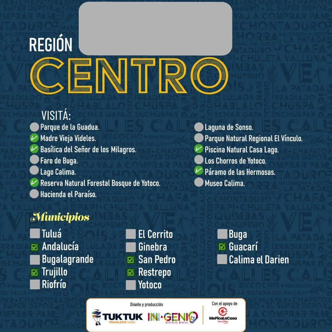 Mapa del Valle del Cauca para Raspar - Ingenio Destreza Mental