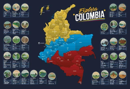 Mapa Explora Colombia para Raspar - Ingenio Destreza Mental