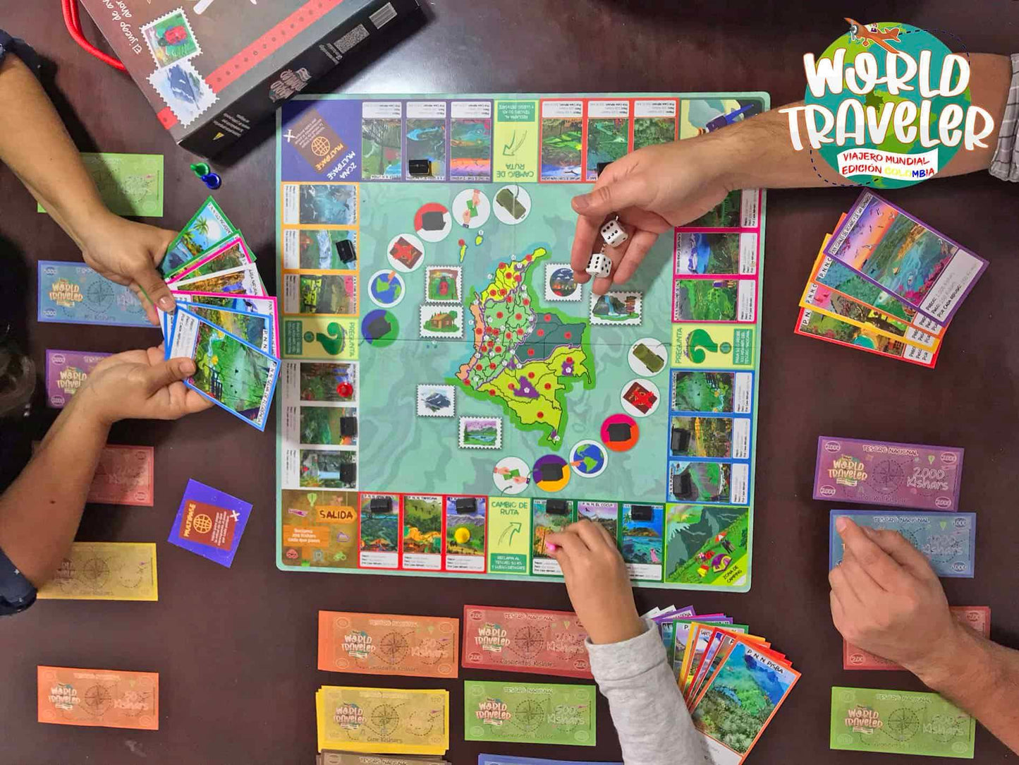 Juego de Mesa World Traveler Edición Colombia - Ingenio Destreza Mental