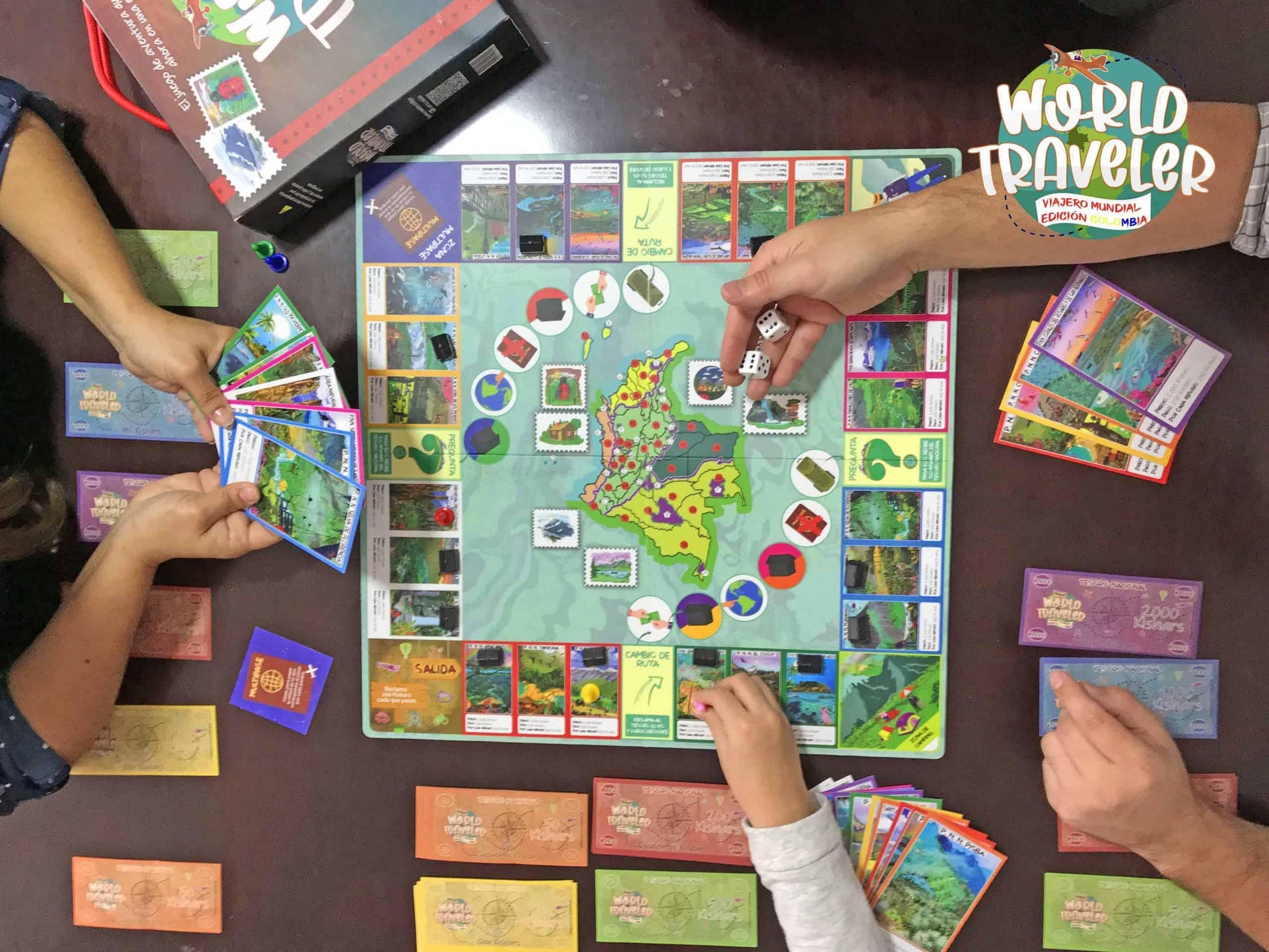 Juego de Mesa World Traveler Edición Colombia - Ingenio Destreza Mental