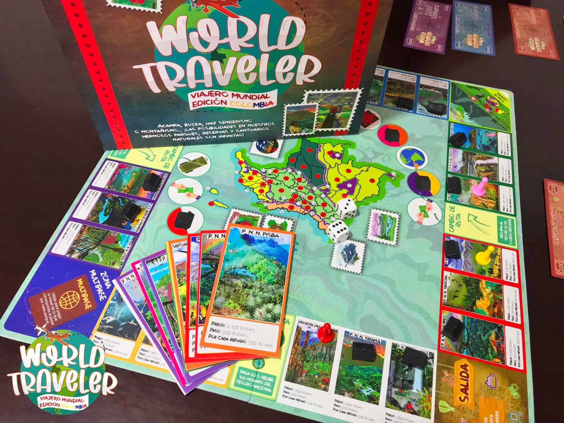 Juego de Mesa World Traveler Edición Colombia - Ingenio Destreza Mental