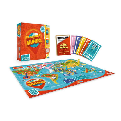 Juego de Mesa Pasaporte al Mundo - Ingenio Destreza Mental