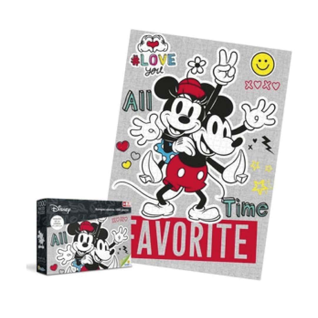 Rompecabezas 1000 piezas Mickey & Minnie Retro 12058 - Ingenio Destreza Mental