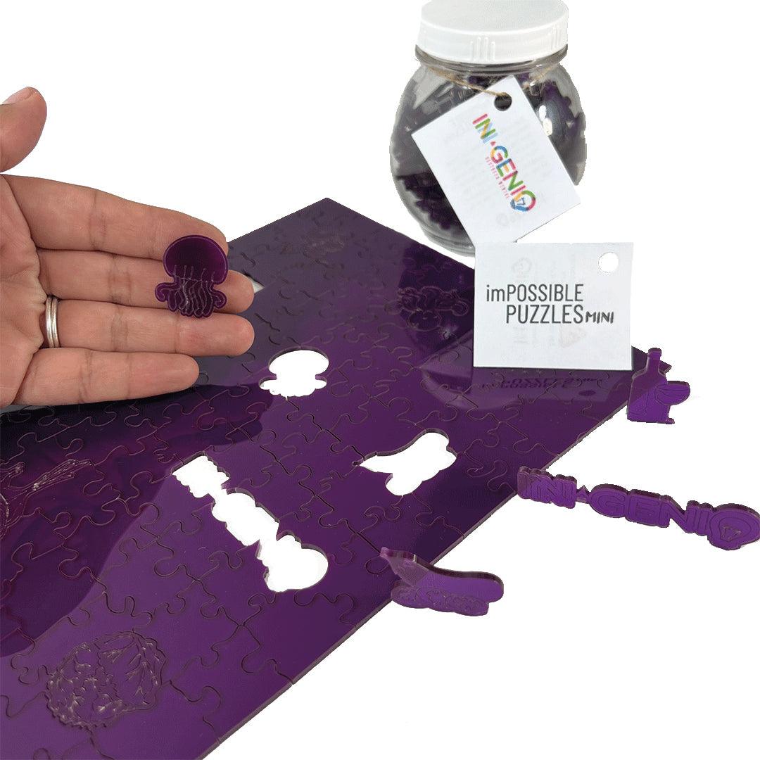 Rompecabezas Impossible Puzzle Mini - Purple 100 piezas - Ingenio Destreza Mental