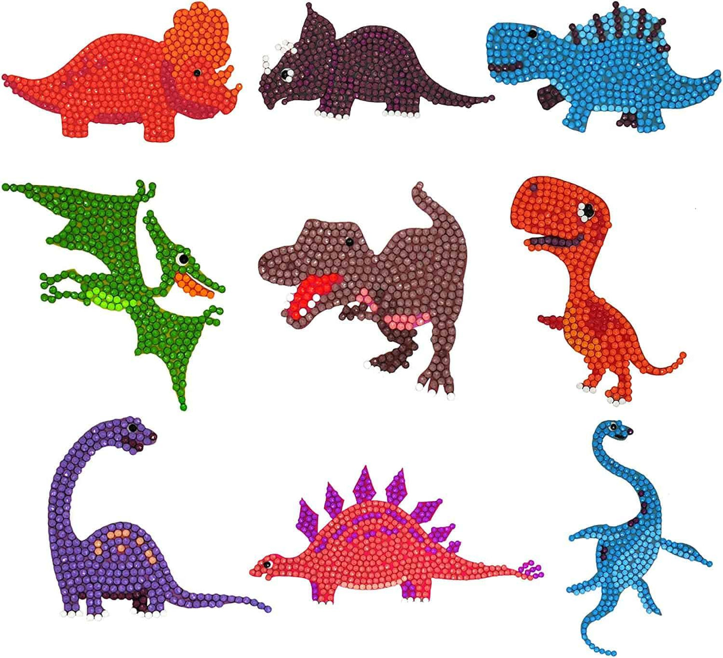 Arte 5D Diamante - Stickers Dinosaurios - Ingenio Destreza Mental