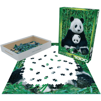 Rompecabezas 1000 piezas Pandas - Eurographics (6000-0173) - Ingenio Destreza Mental