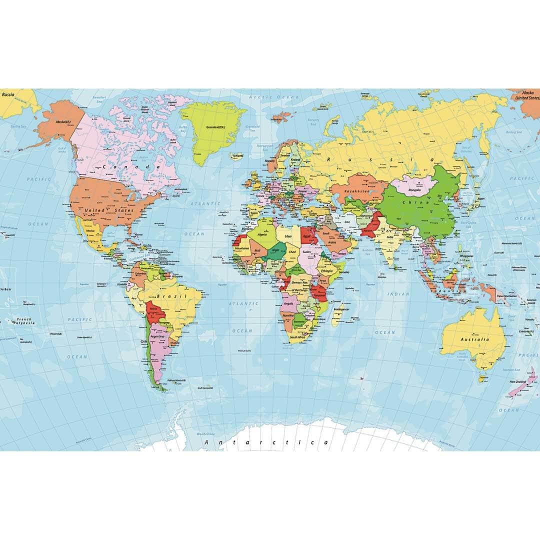 Rompecabezas 1000 piezas Mapa Geográfico (100-272) - Ingenio Destreza Mental