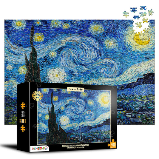 Rompecabezas 500 piezas Noche Estrellada - Starry Night , Van Gogh (500-500)