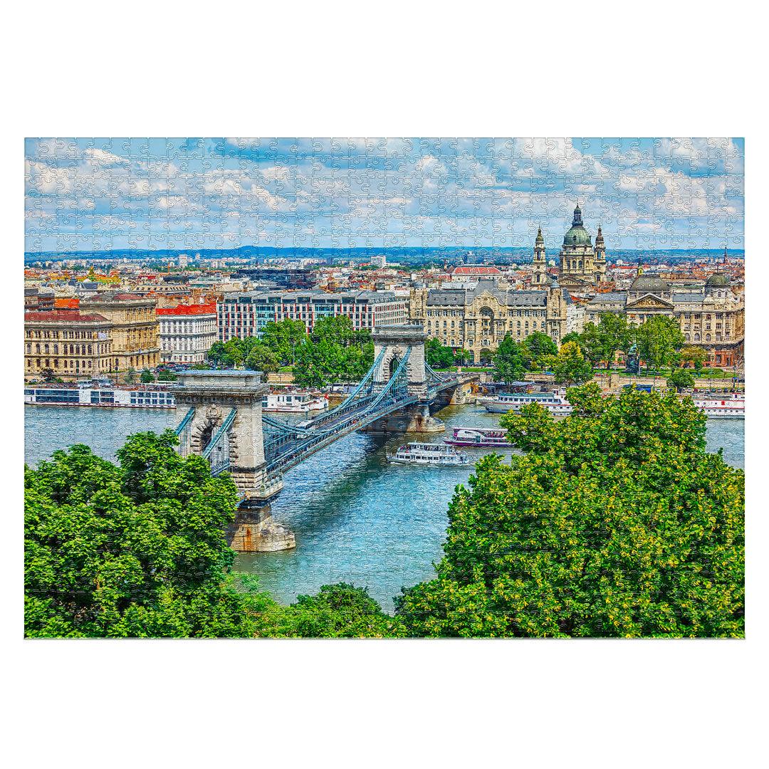 Rompecabezas 1000 piezas Puente de las cadenas Budapest, Hungría (ING200)