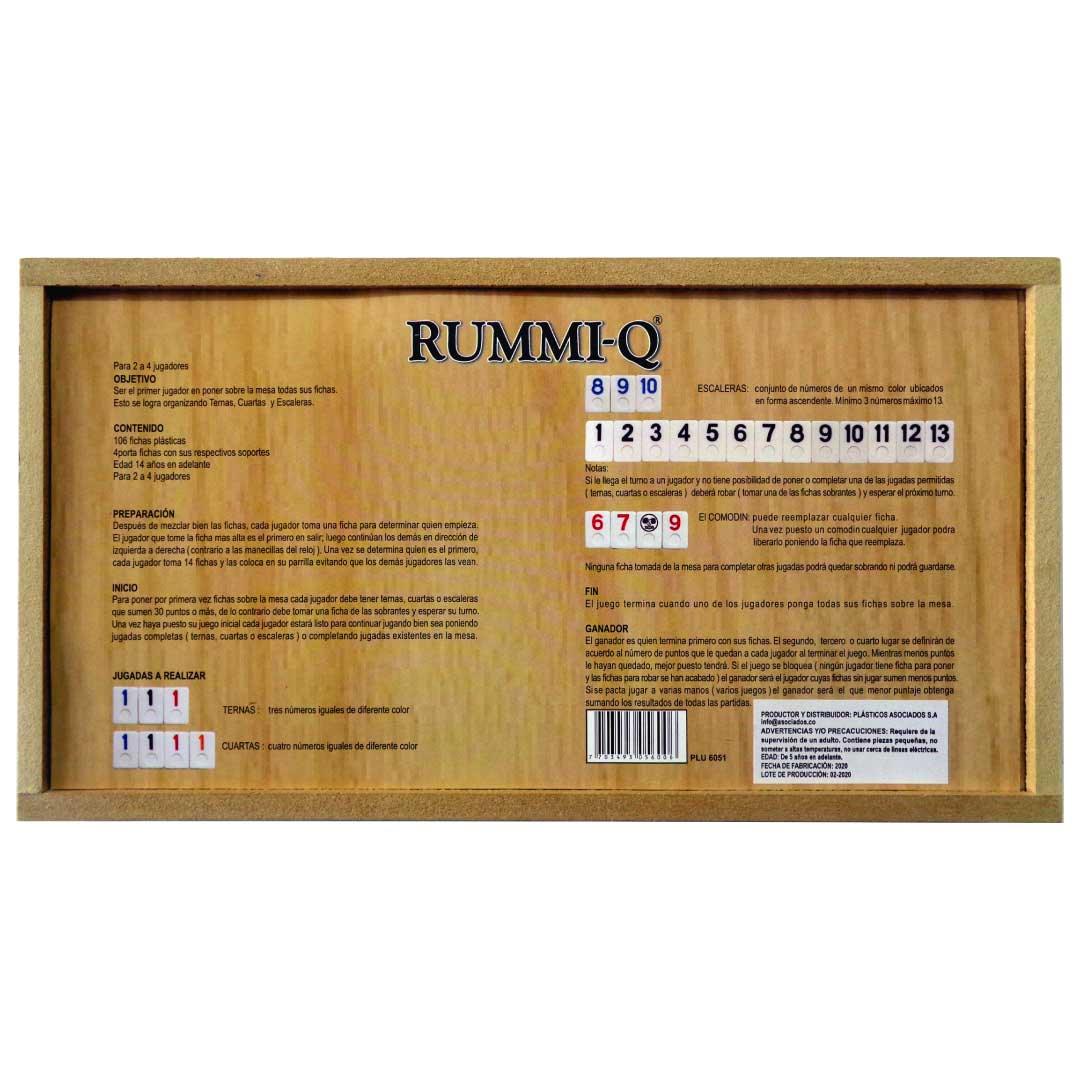 Juego de Mesa Rummi-Q Edición Especial caja en Madera - Ingenio Destreza Mental