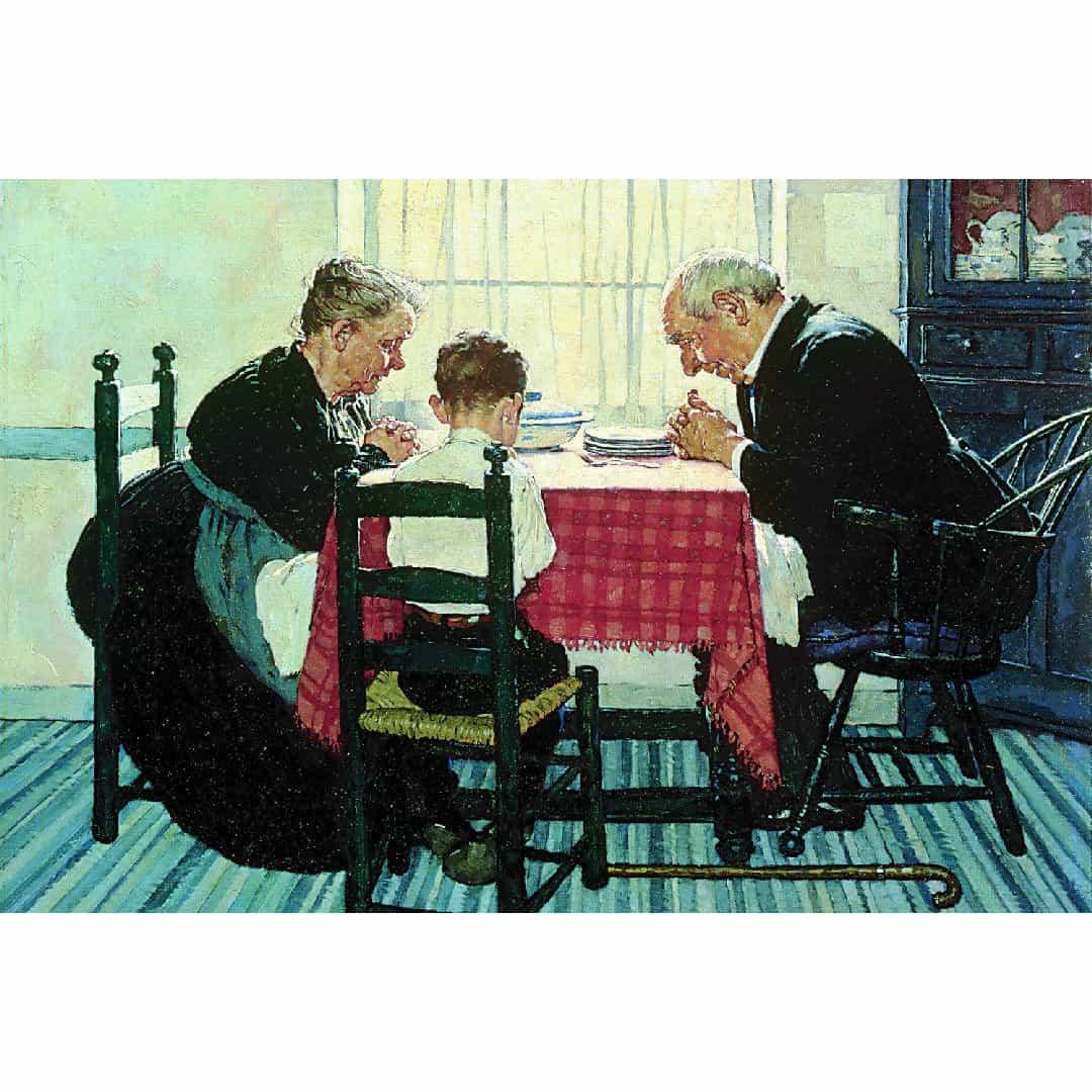 Rompecabezas 1000 piezas Saying Grace de Norman Rockwell 100-203 - Ingenio Destreza Mental