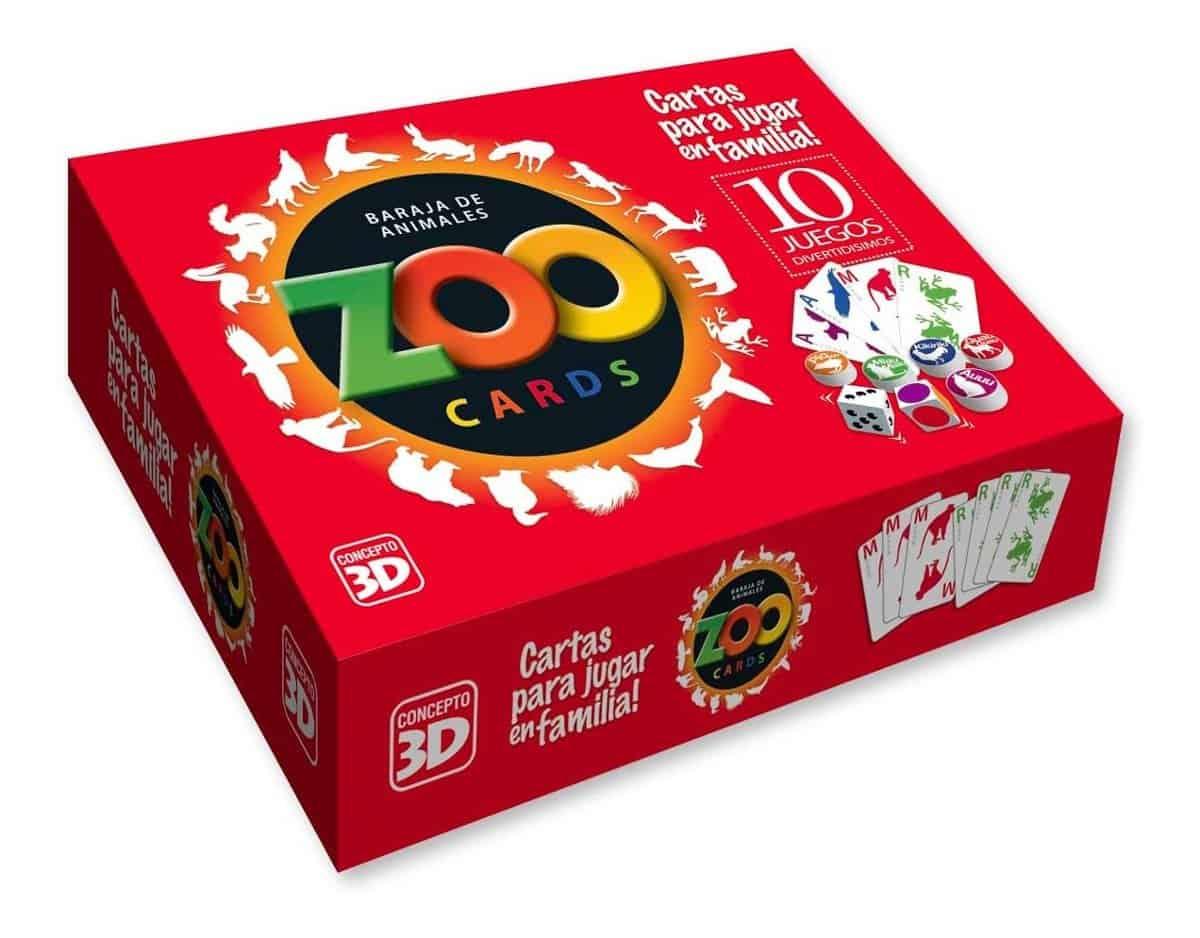 Juego de Mesa - Zoo Cards 10 Juegos en 1 - Ingenio Destreza Mental